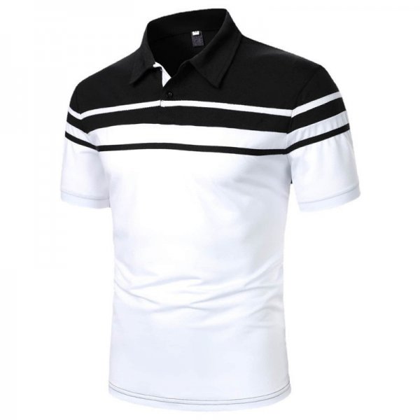 Men's Striped Polo Short Sleeve