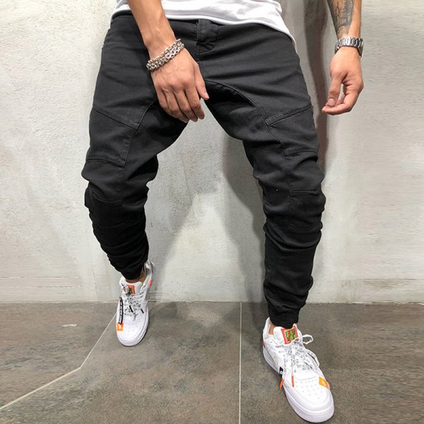 Hip Hop Side Zipper Trousers Men's Leggings