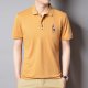 Ice Silk Turn-down Collar Polo Embroidered Polo Shirt Trendy Men's High-end Casual Top