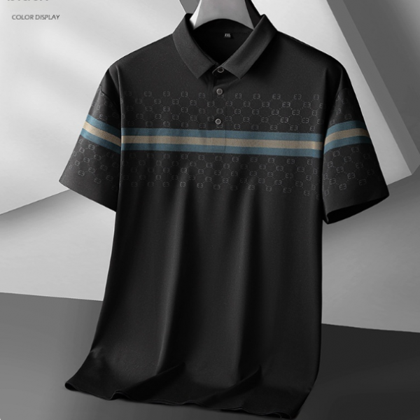 Business Men's Polo Shirt Breathable Printed T-shirt