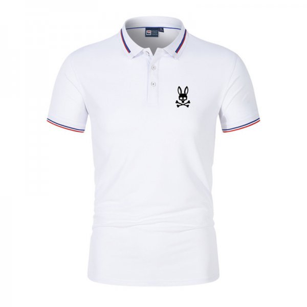 Men's Printed Short-sleeved Polo Shirt