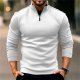 Long-sleeve Zipper Men's Sports Polo Shirt