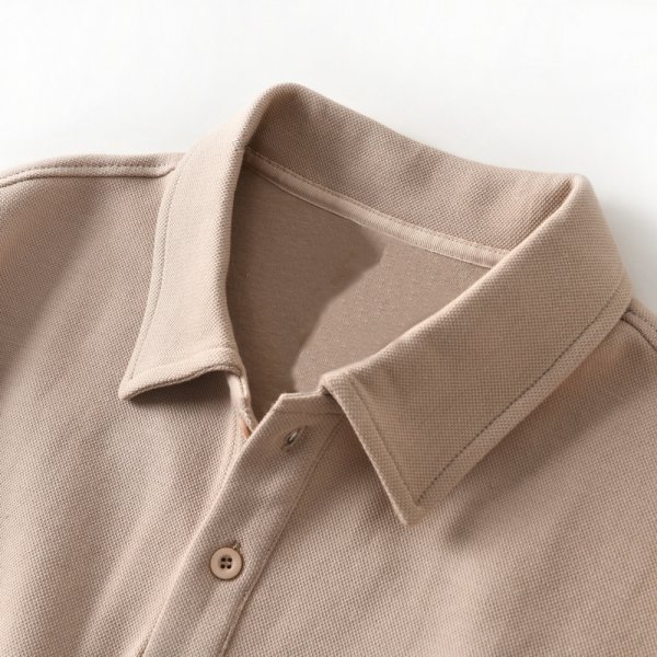 Men's Fashion Casual Solid Color Polo Collar Shirt Top