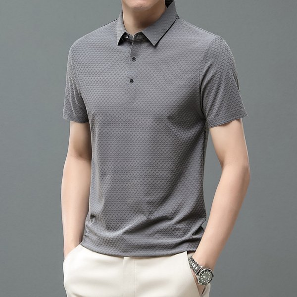 Lapel Polo Shirt Seamless Men's Top